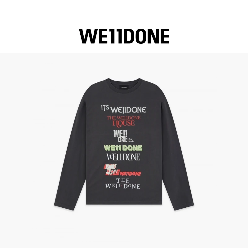 【25秋冬新品】WE11DONE男女同款经典字母LOGO印花长袖T恤25-759