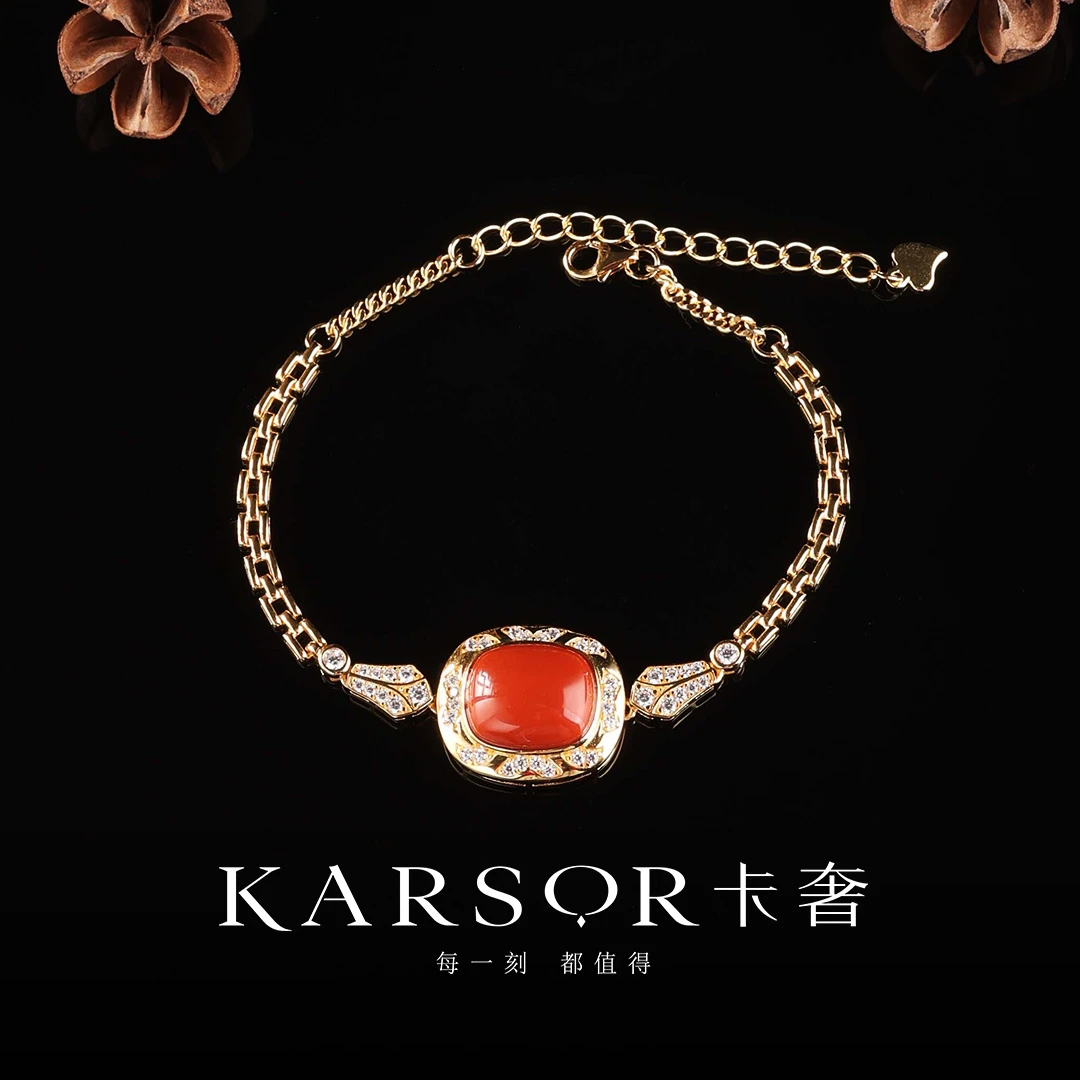 KARSOR/卡奢S925银 南红玛瑙手链 S1899