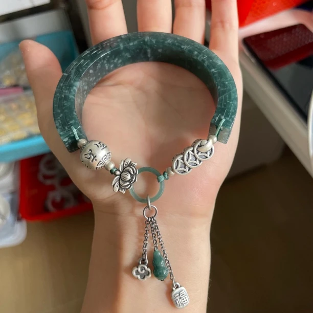 天然纯银饰品 直播间看实物（58-61圈口）