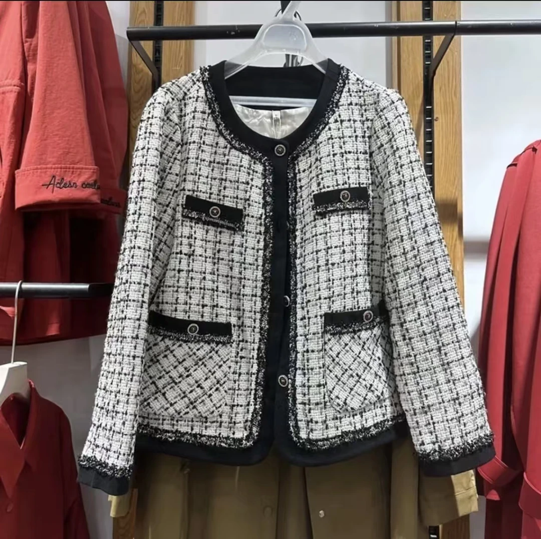 【娟子私服】8F337法式妈妈新款春秋2025短款气质时尚香风上衣外套
