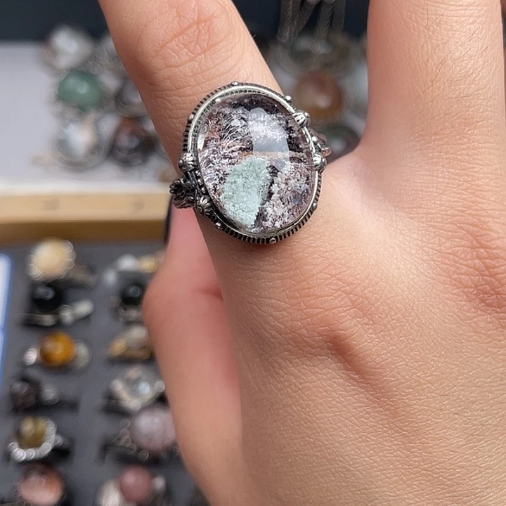 吊坠(不含链)水晶银S925镶嵌