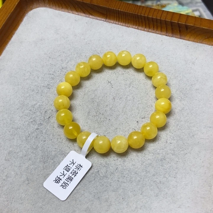 蜜蜡未镶嵌裸石手串