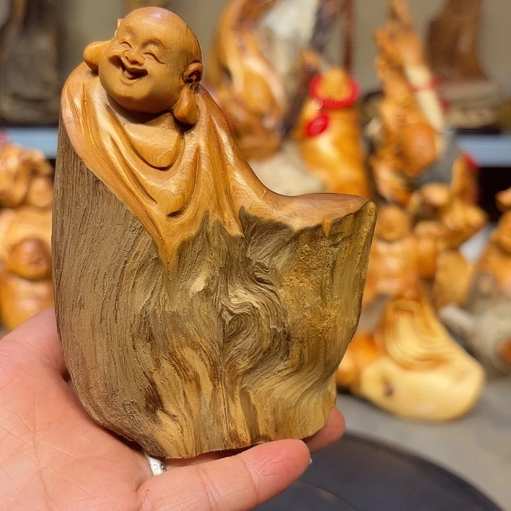 柏木太行崖柏弥勒佛