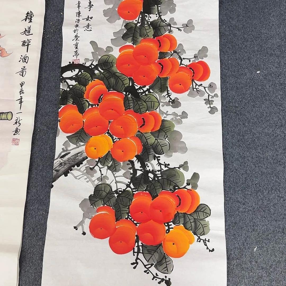 国画神*人尺寸50X100手绘作品