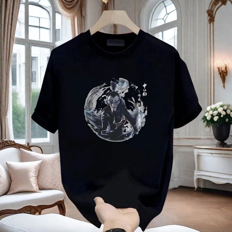 哪吒短袖男夏季敖丙动漫魔童闹海潮牌半截袖衣服青少年纯棉潮流T