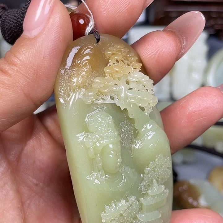 和田玉未镶嵌挂件