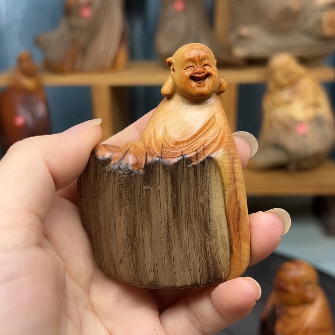 木崖柏木摆件手把件