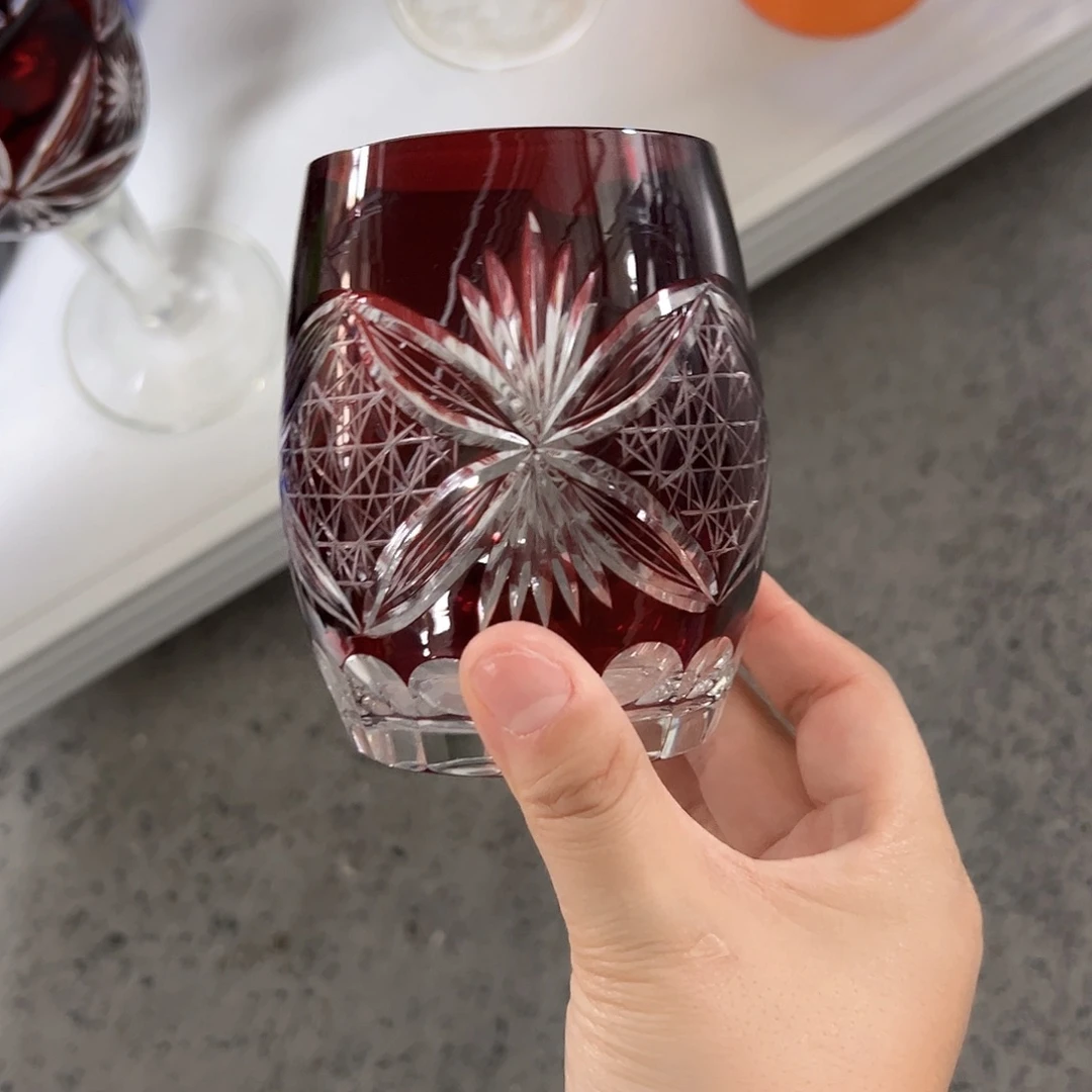 水晶玻璃高脚款微瑕一个