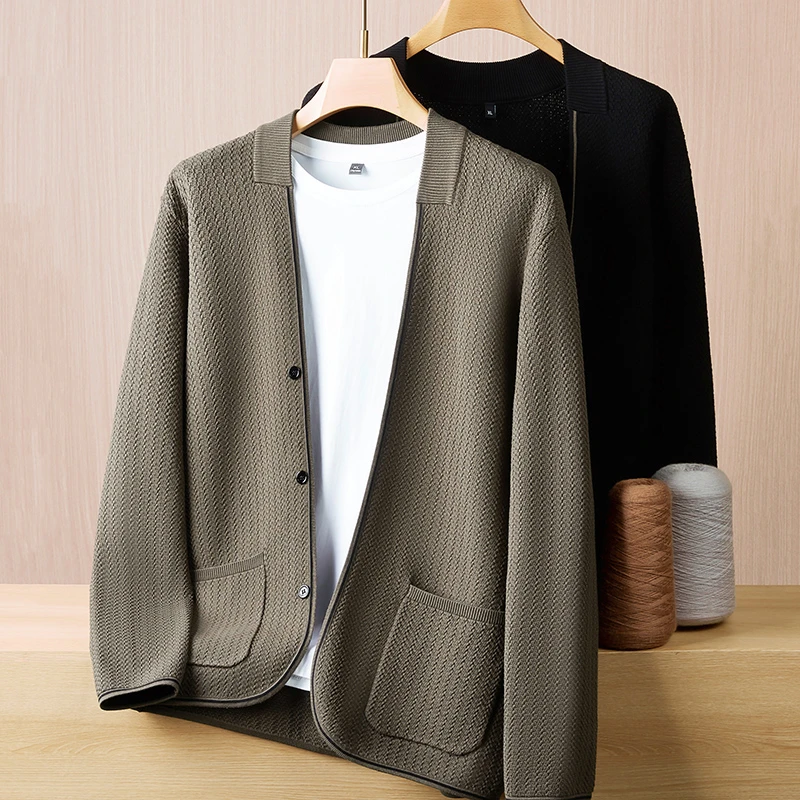 200斤以上胖子开衫外套加肥加大毛衣外套男大码男士春秋针织开衫