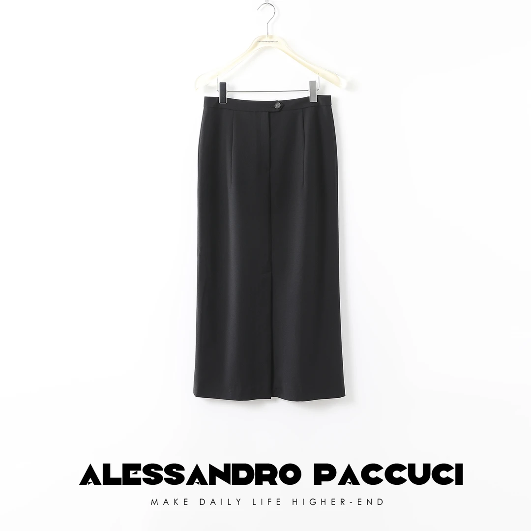 【孤品不退换】23445SS 【全羊毛】高奢干爽骨感利落半身裙