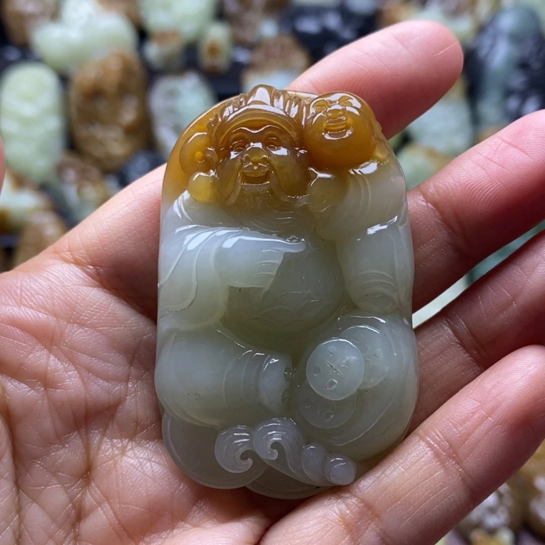 吊坠(不含链)未镶嵌和田玉（糖玉）