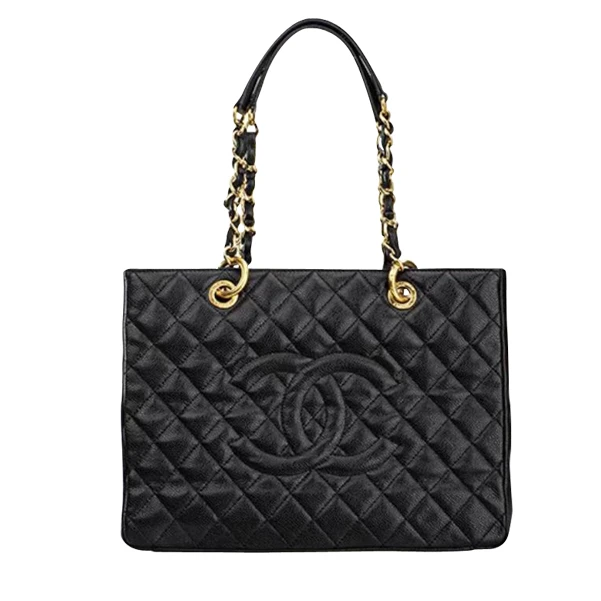 99新 Chanel/香奈儿 GST中号黑银/黑金