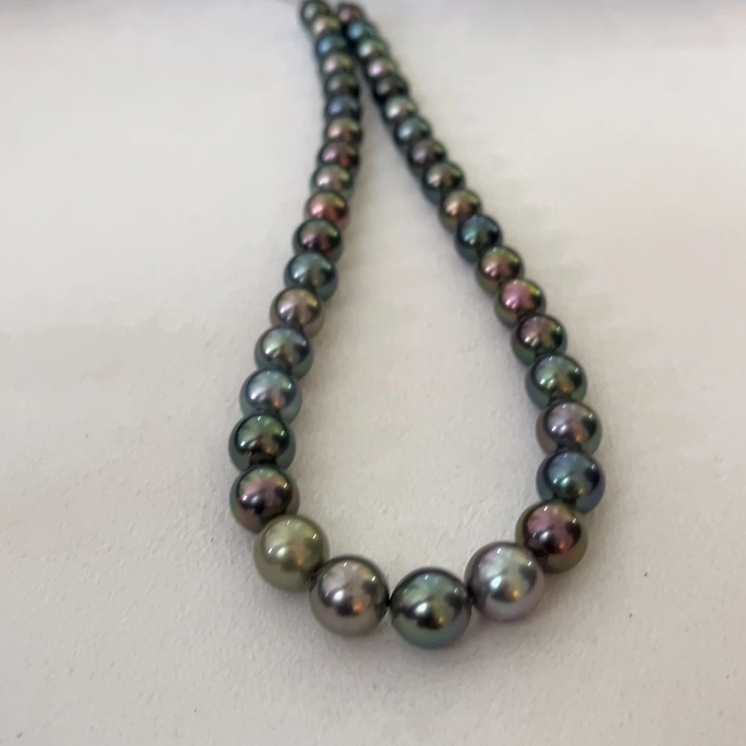 海水珍珠颈饰银S925镶嵌莫兰迪9-11.5mm