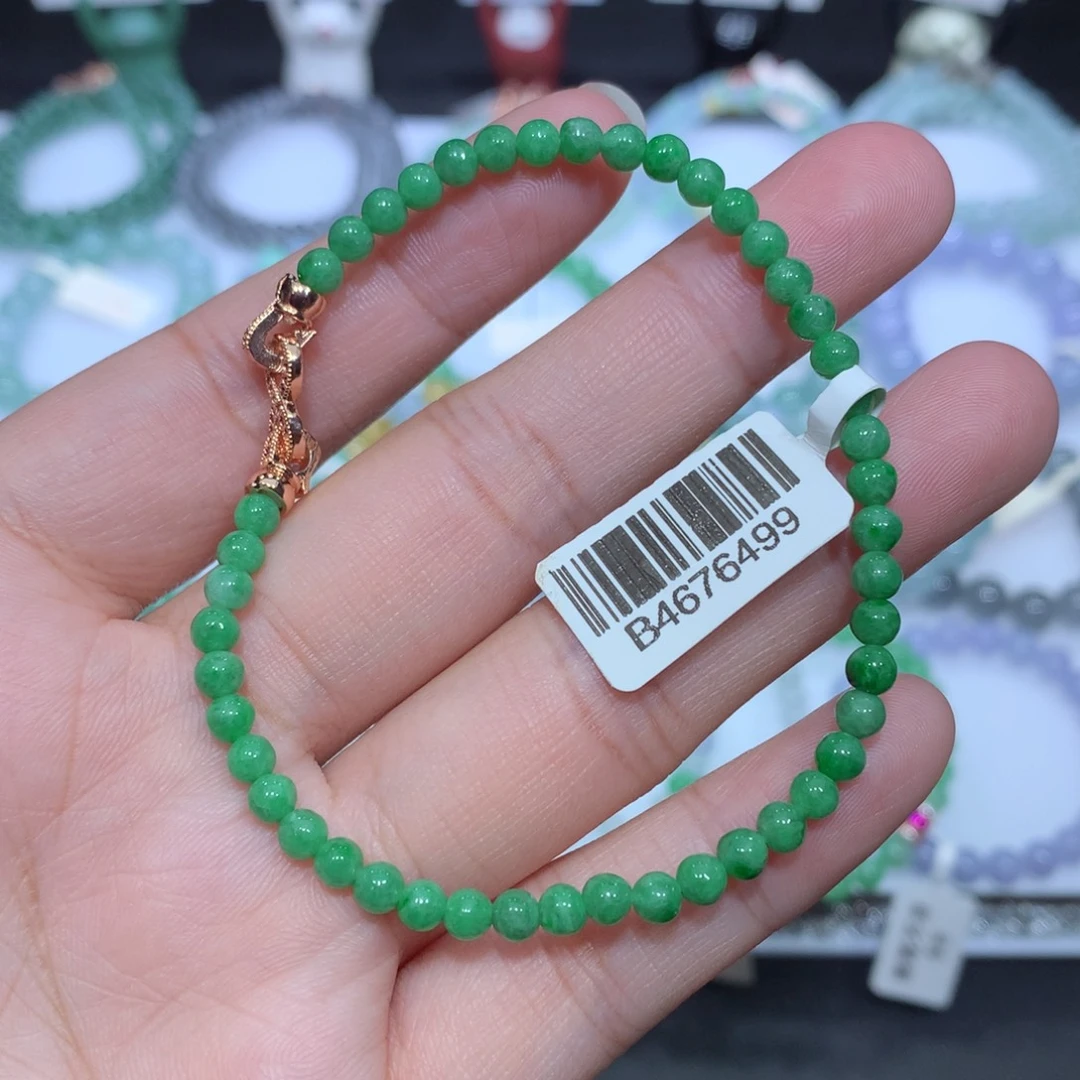 翡翠未镶嵌手串天然