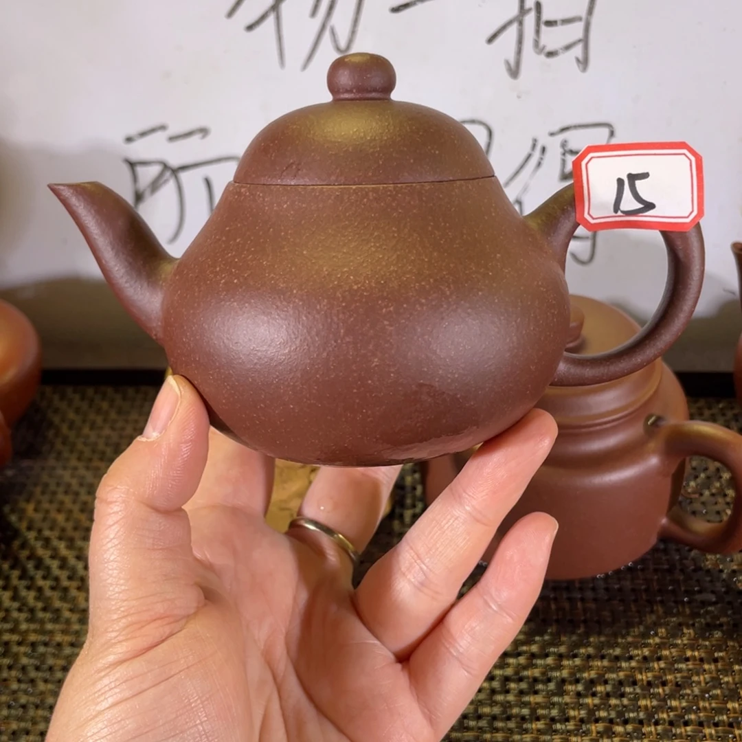 茶壶紫砂梨形微瑕全手