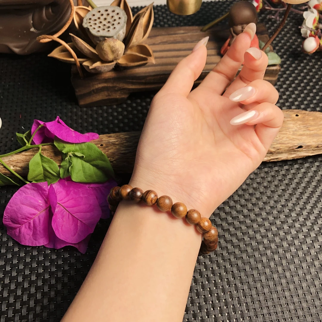 海南黄花梨手串8mm单圈无礼盒-D1b1S1157