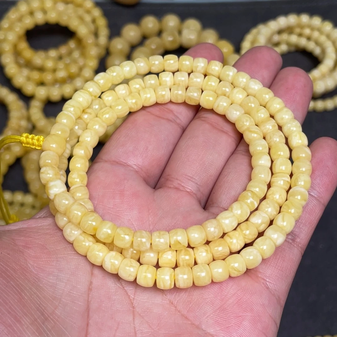 蜜蜡未镶嵌裸石蜜蜡佛珠6.3mm