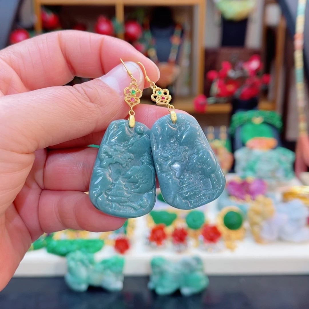 翡翠耳饰合金冷**令48小时鉴赏期