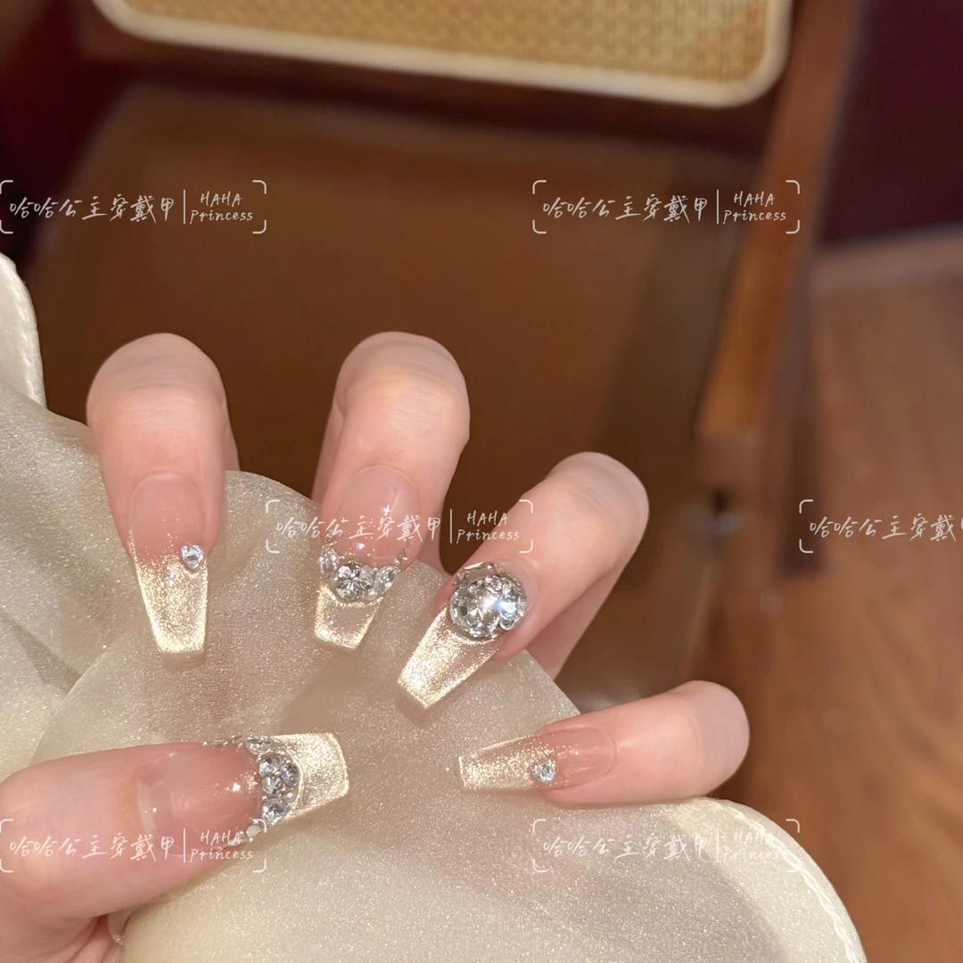 【落日余晖】Haha princess纯手工穿戴甲10片-可重复佩戴-送工具包