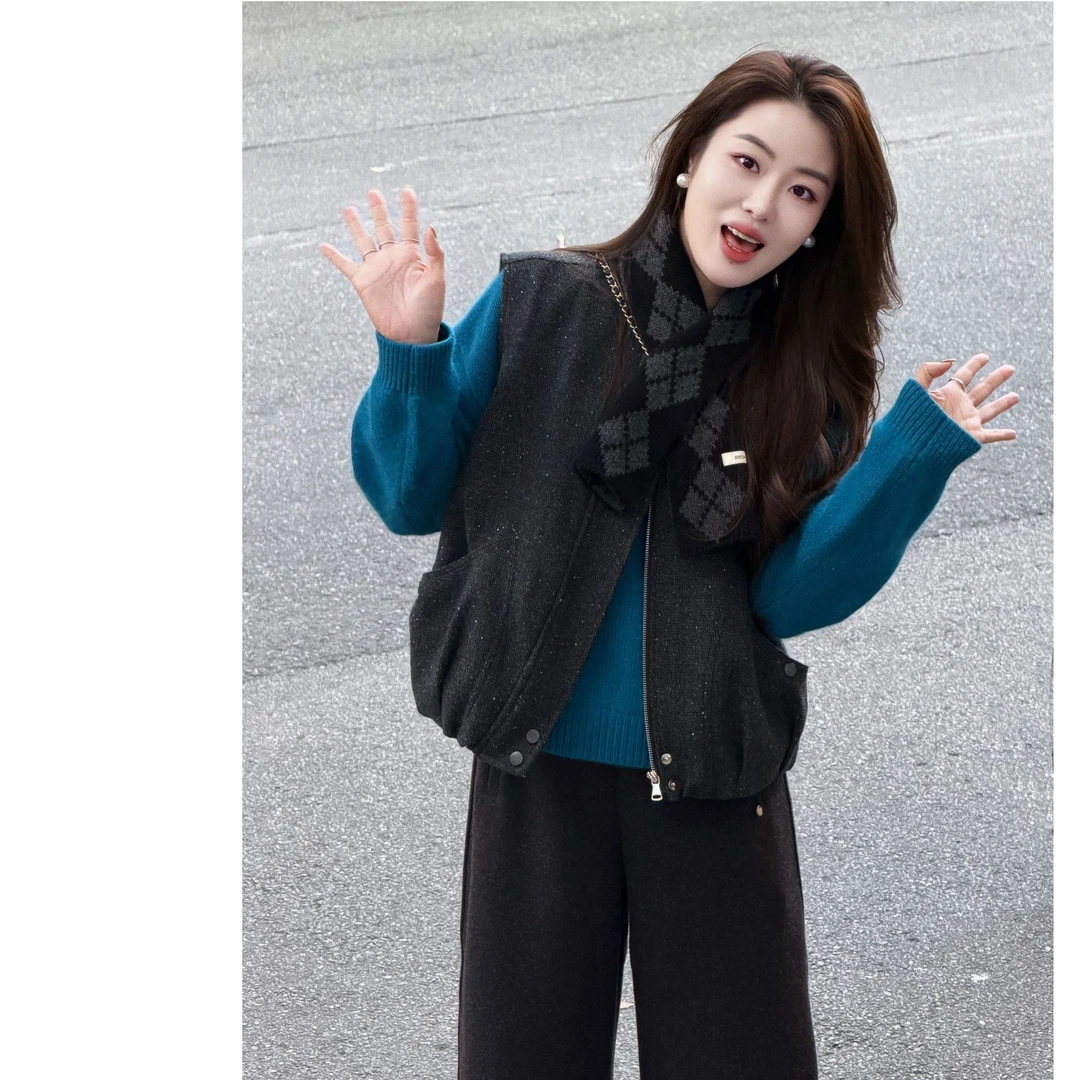 超级好用的交叉全羊毛围巾！