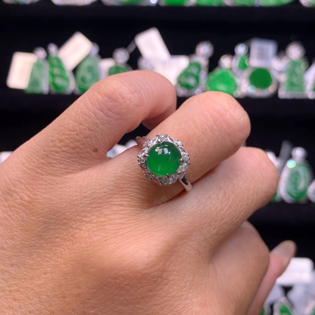 【闪购商品】银S925镶嵌戒指翡翠