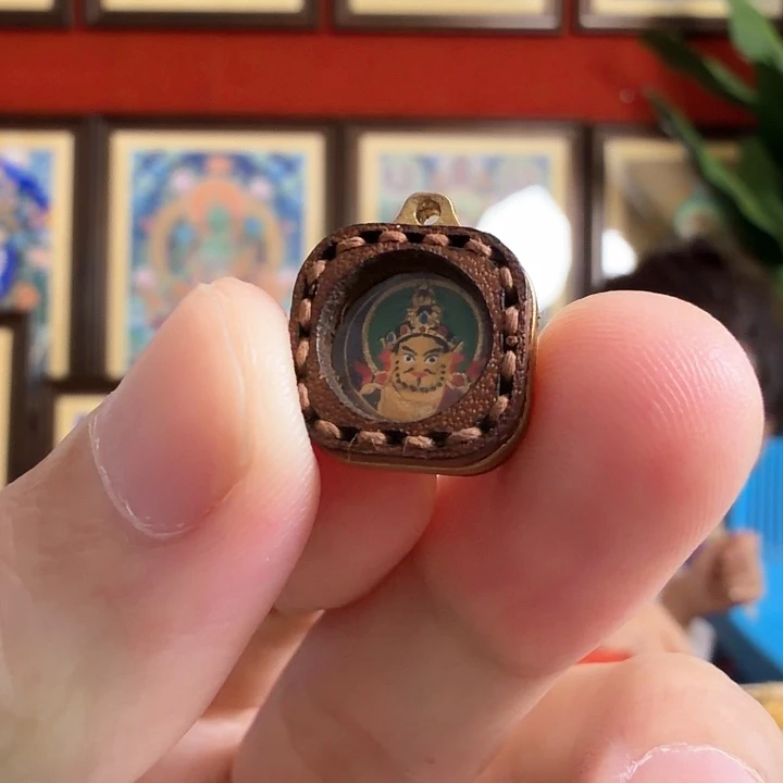 吊坠黄C小擦擦-热贡纯手绘-毛毛