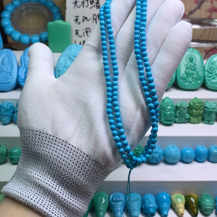 湖北批发精挑绿色矿原创手串108 以介绍为准