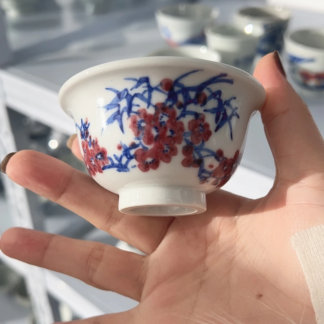 陶摆件杯。     杯