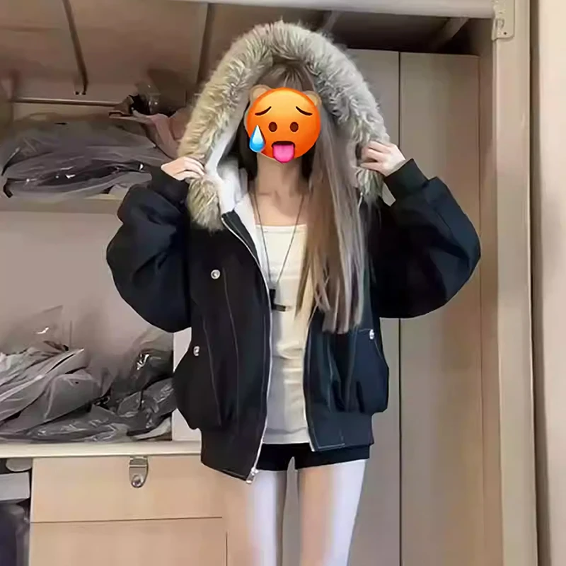美式棉服女款2025新款冬季棉衣座山雕派克服小个子短款棉袄外套潮