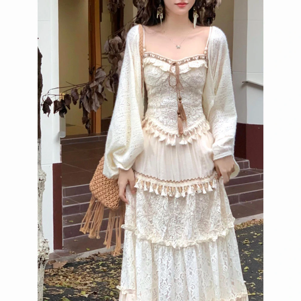 云雾藏海 秋季温柔重工上衣显瘦显瘦半身裙新中式国风设计感套装