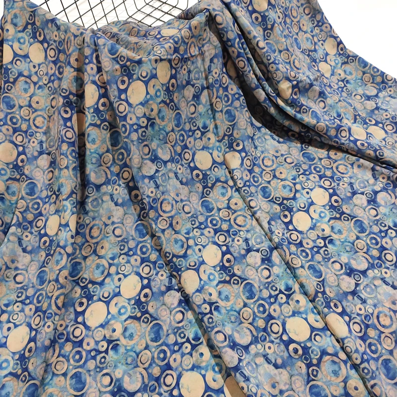 圆梦/蓝海 凉爽木棉棉绸布料 夏季轻薄人造棉绵绸 服装连衣裙面料