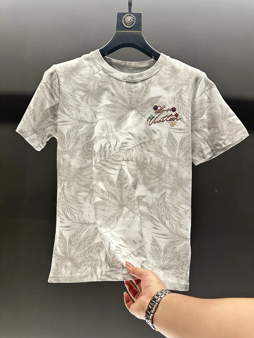 短袖常规款情侣刺绣夏季几何T恤百搭修身休闲