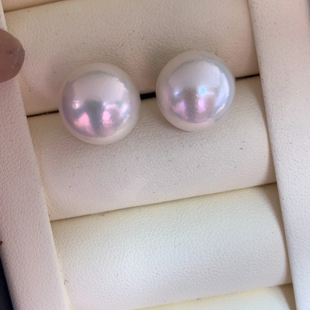 银S925镶嵌淡水珍珠耳饰