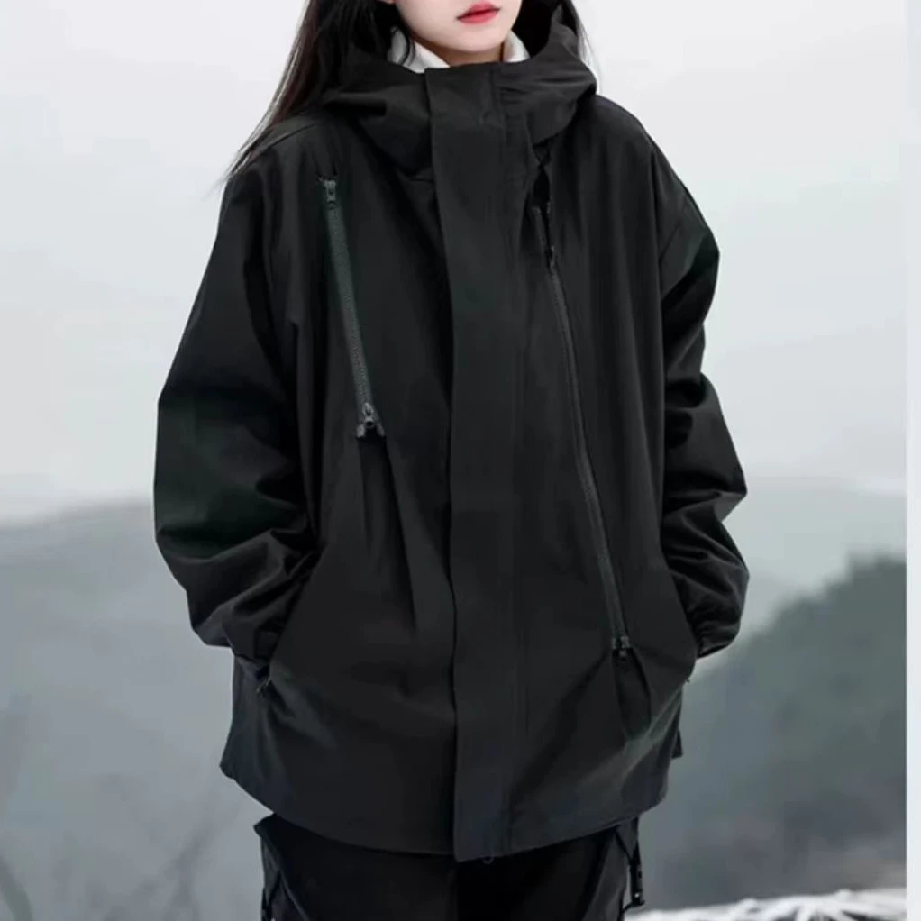 ！男女同款连帽工装防风冲锋衣G957