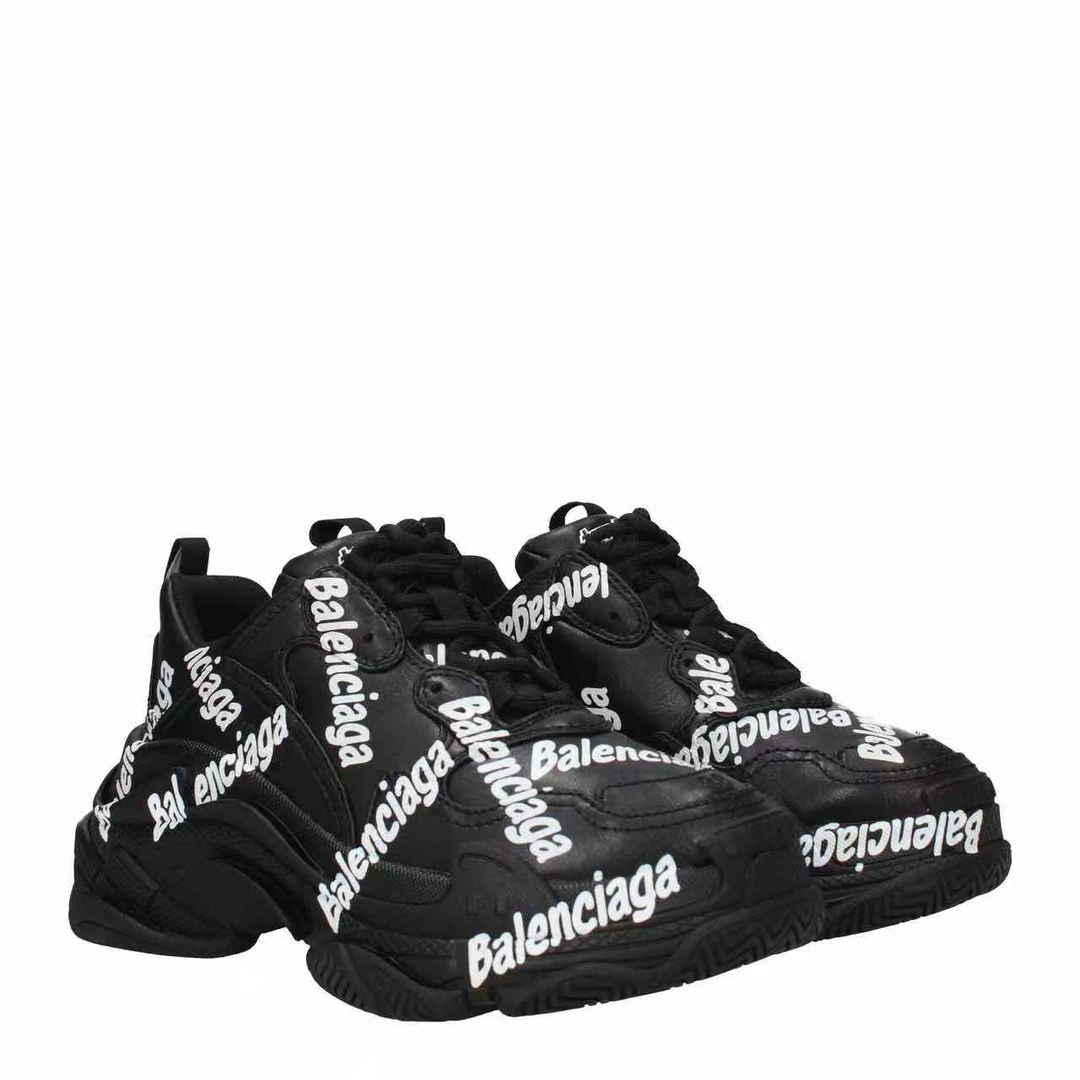 全新未使用 Balenciaga/巴黎世家 /七七/女款满印logo老爹鞋