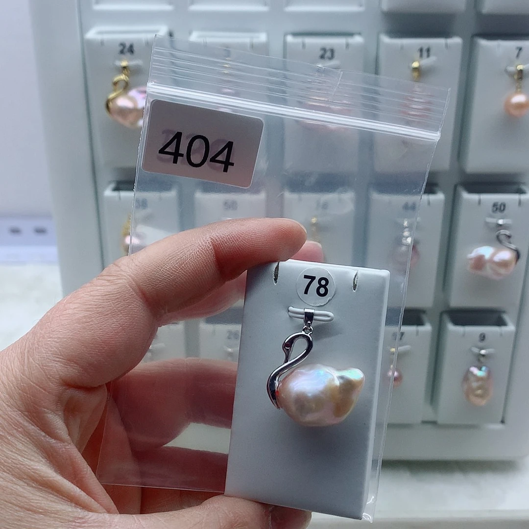 合金吊坠(不含链)淡水珍珠