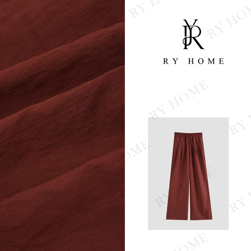 【容雨RYHOME】“枕畔”高腰抽绳休闲阔腿裤24K2200