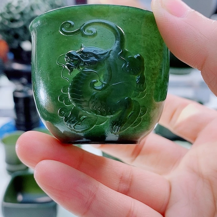 和田玉（青玉）未镶嵌把件微瑕