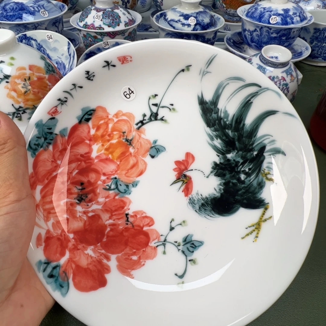 景德镇纯手工纯手绘茶具木木64
