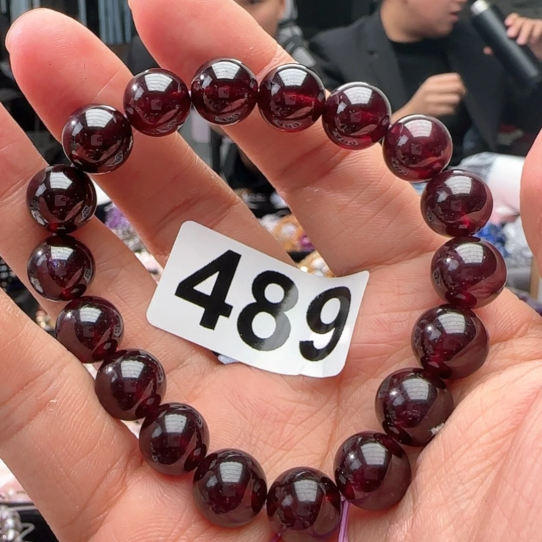 水晶手链未镶嵌桃*489石榴石