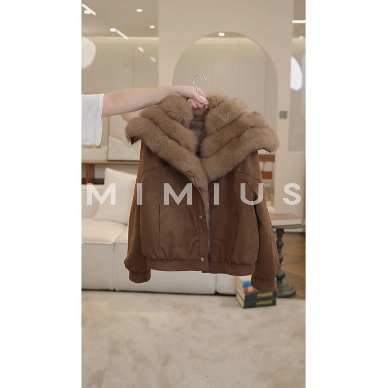 【mimius】喵喵 芬兰进口SagaFurs狐狸大毛领鹅绒皮草外套 G11124