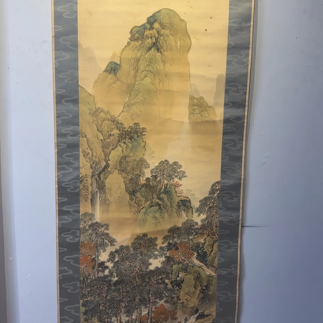 书法吉**云卷轴绢本绫裱107