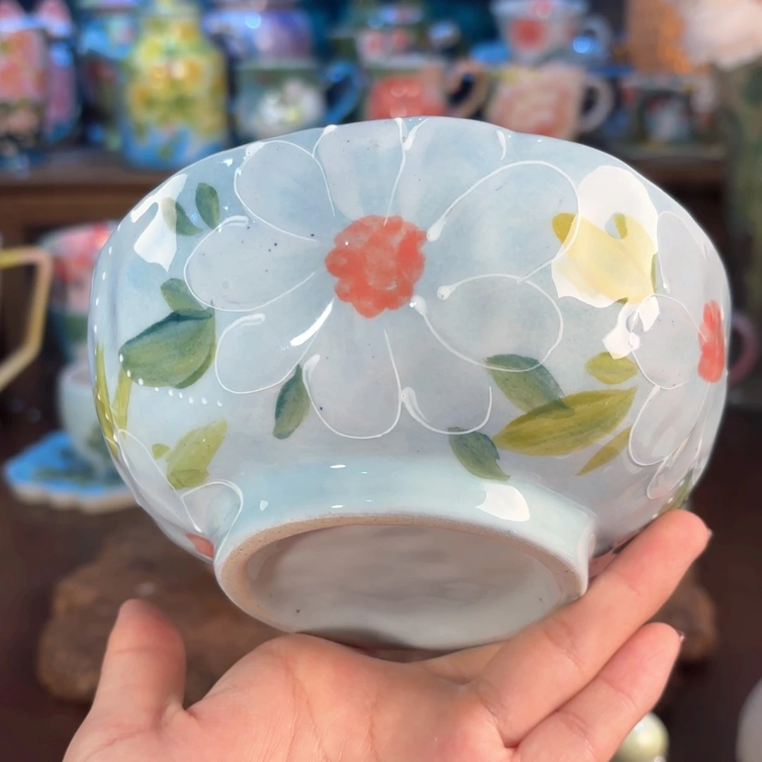 景德镇手绘高温釉下彩陶瓷茶具