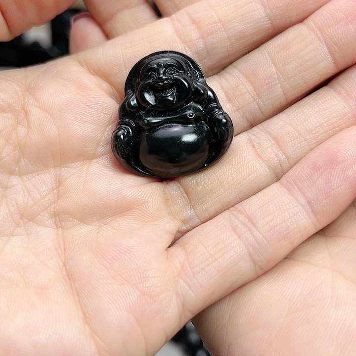 和田玉手链未镶嵌小佛公