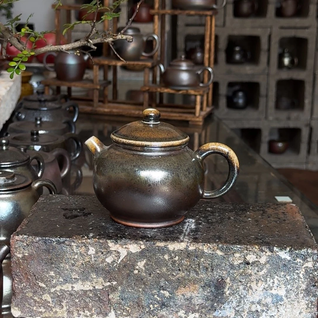 建水紫陶白泥柴烧茶具微瑕