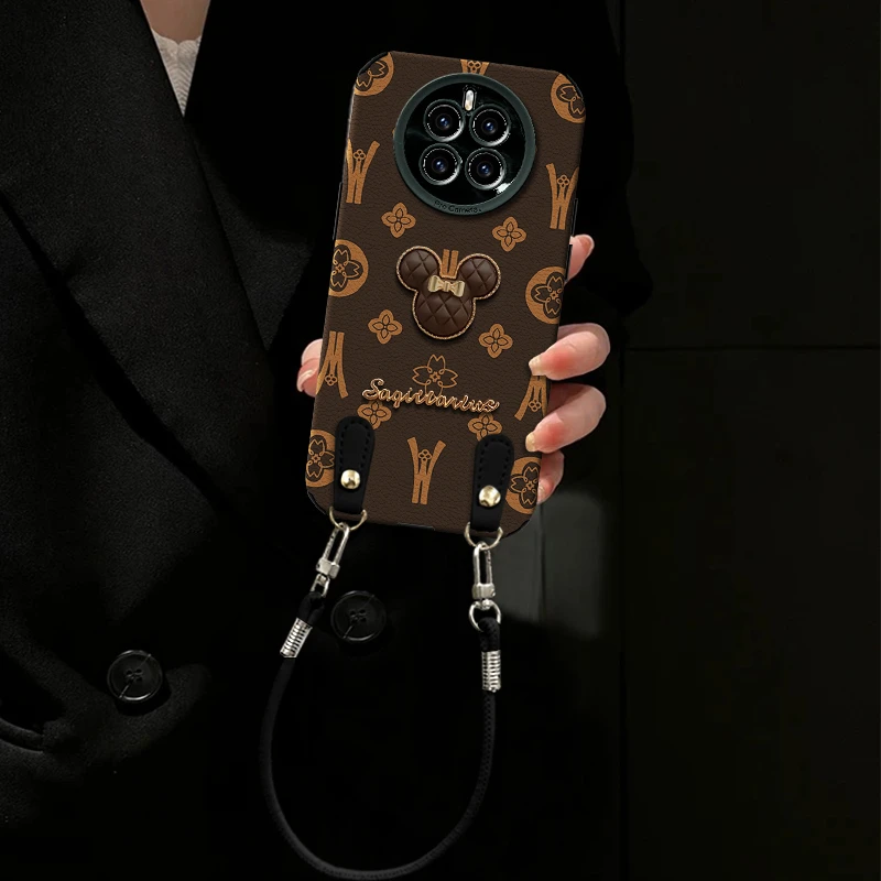 汇客凡品【华为Mate50/Pro】轻奢皮质荔枝纹ins风创意防摔手机壳