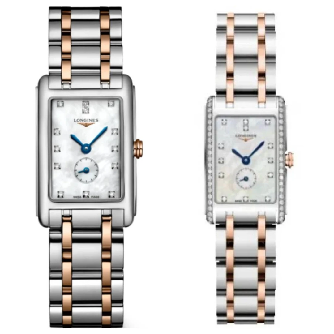 99新 Longines/浪琴 维纳中号/石英/玫瑰金贝母/表径20.8-32mm