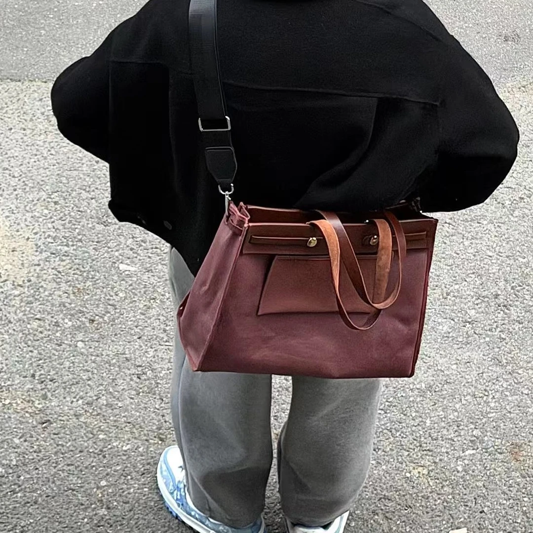 95新 Hermes/爱马仕 HERMES  herbag cavas 托特包 手提包