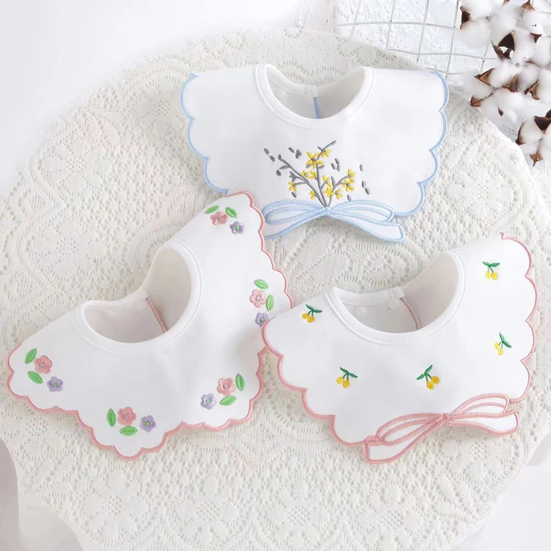 婴儿口水巾纯棉防水围嘴360度旋转宝宝围兜新生儿防吐奶围嘴