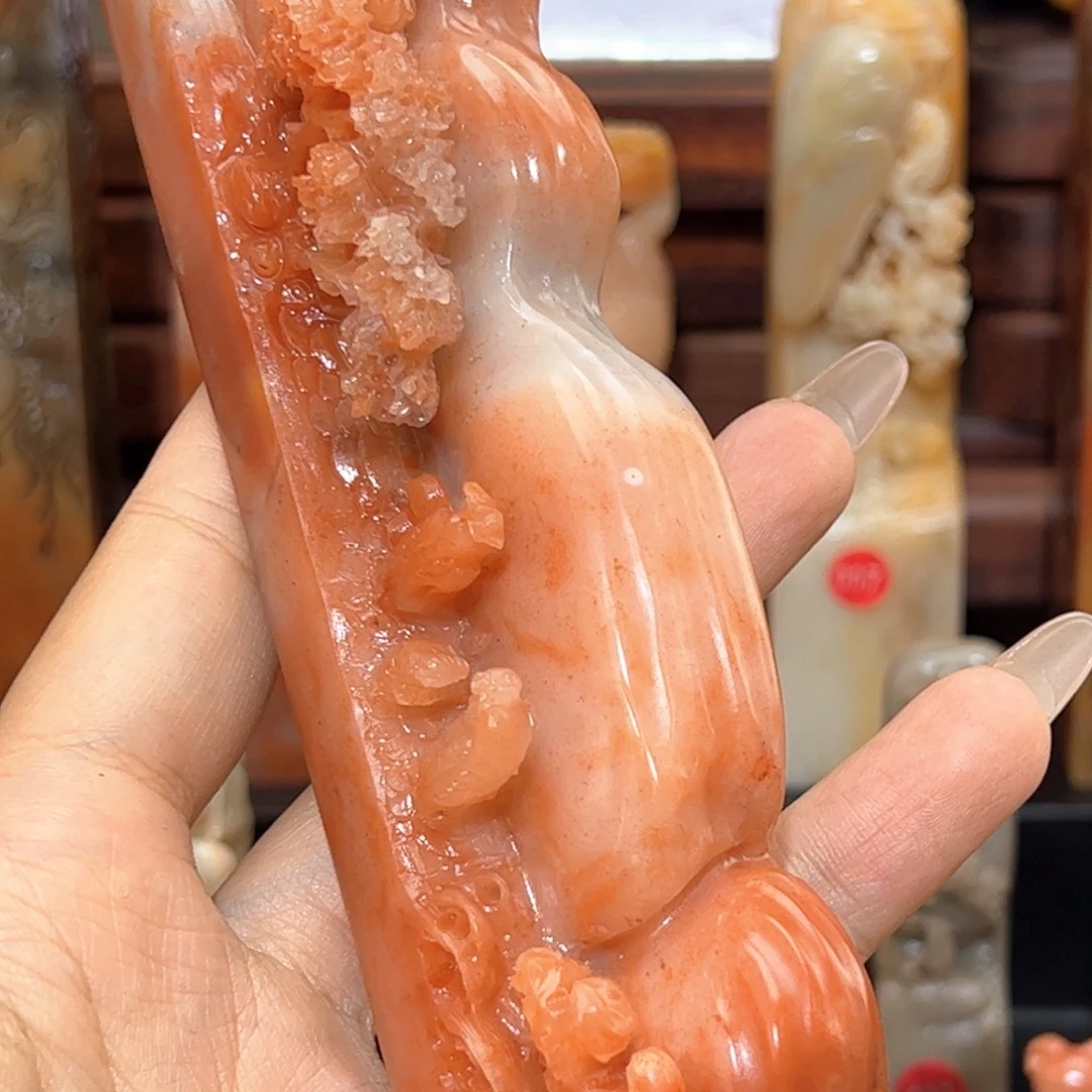 红***鸦昌化石印石手工制作